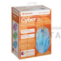 Мышь DEFENDER Сyber MB-560L, белый, 7 цветов, 3 кнопки, проводная (1/40)