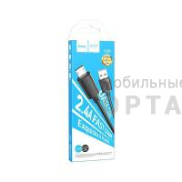 Кабель Usb to Micro HOCO X88 Gratified, 1.0м, круглый, 2.4A, силикон, цвет: чёрный упакован (1/1000) Кабель Usb to Micro HOCO X88 Gratified, 1.0м, круглый, 2.4A, силикон, цвет: чёрный упакован (1/1000)