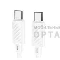 Кабель Type-C to Type-C HOCO X88 Gratified, 1m, 3,0А, 60W, QC3.0, PD3.0,  белый, не упакован