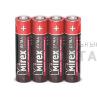 Элемент питания Mirex R03 / AAA 1,5V  4 шт (4/60/2400), shrink Элемент питания Mirex R03 / AAA 1,5V  4 шт (4/60/2400), shrink