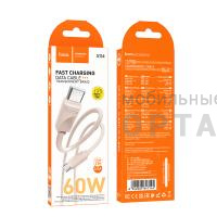 Кабель Type-C to Type-C HOCO X114 Energy , 1m, 3,0А, 60W,  розовый