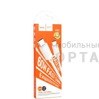 Кабель Type-C to Type-C HOCO X88 Gratified, 1m, 3,0А, 60W, QC3.0, PD3.0,  белый