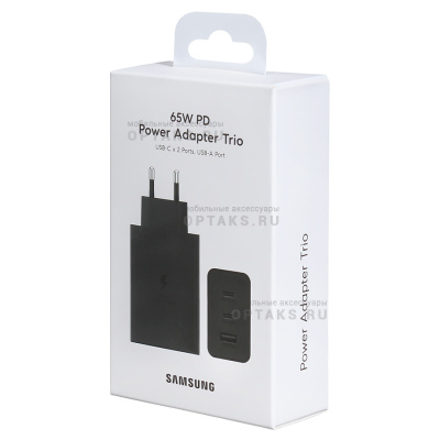 Ориг для Samsung, сетевое зарядное устройство 65W 2С/USB Adapter, черный (в коробке)